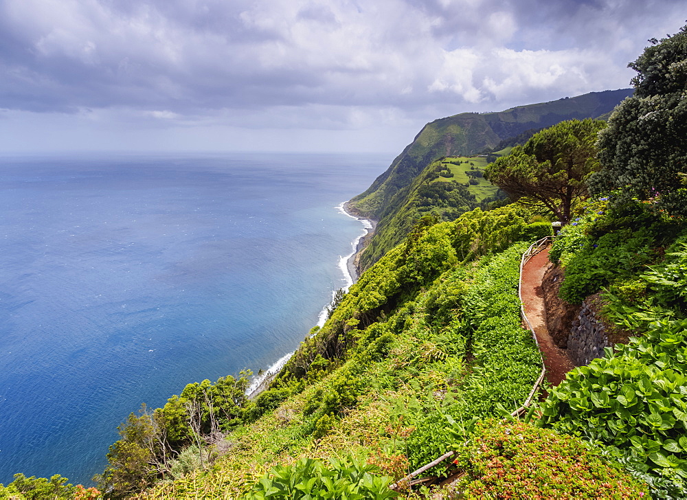 Miradouro da Ponta do Sossego, garden and view point, Sao Miguel Island, Azores, Portugal, Atlantic, Europe