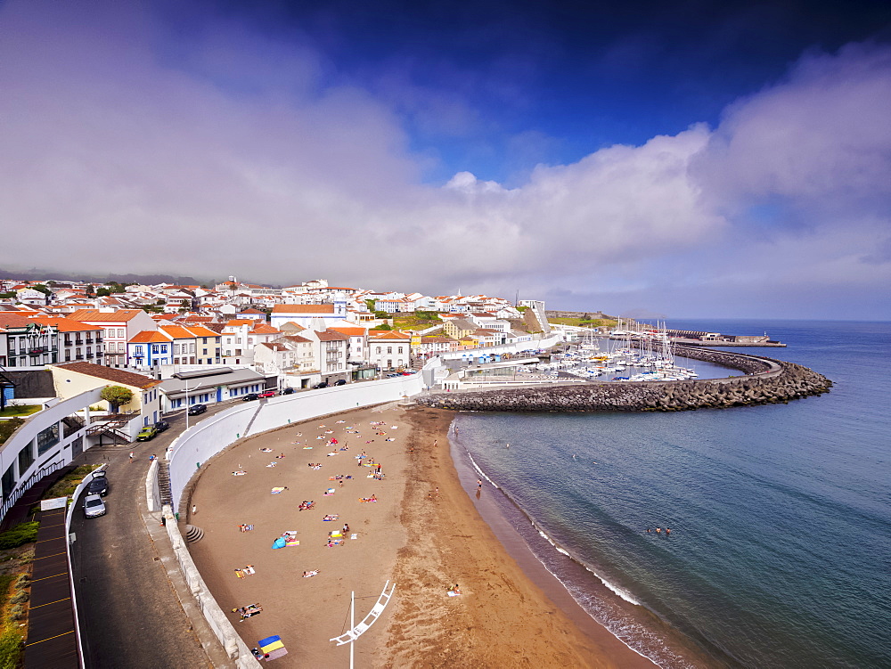 Angra do Heroismo, elevated view, Terceira Island, Azores, Portugal, Atlantic, Europe