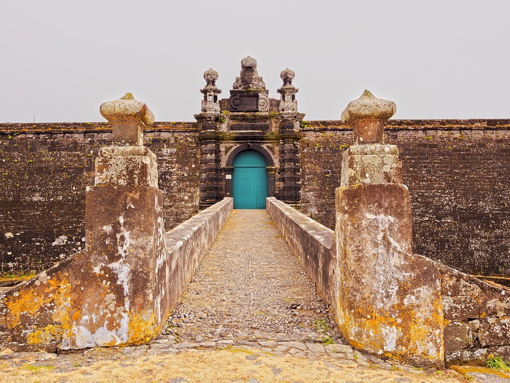 Castle of Sao Filipe (Sao Joao Baptista do Monte Brasil), UNESCO World Heritage Site, Angra do Heroismo, Terceira Island, Azores, Portugal, Atlantic, Europe