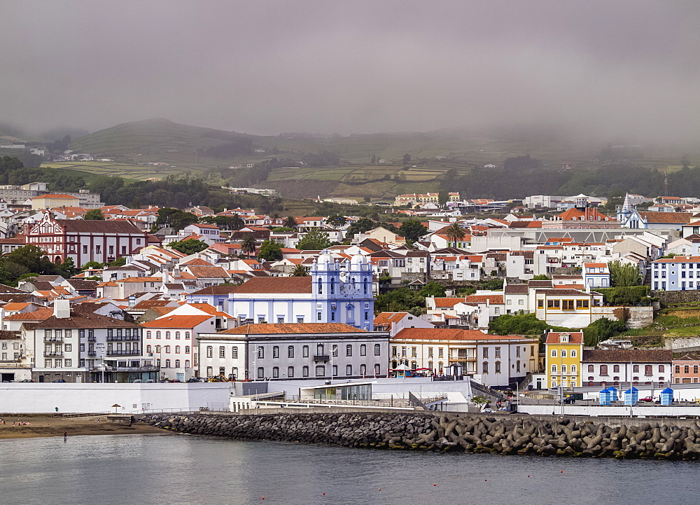 View towards the Misericordia Church, UNESCO World Heritage Site, Angra do Heroismo, Terceira Island, Azores, Portugal, Atlantic, Europe