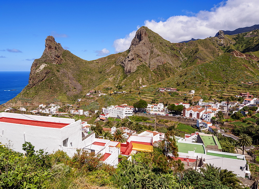 Taganana Village, elevated view, Anaga, Tenerife Island, Canary Islands, Spain, Atlantic, Europe