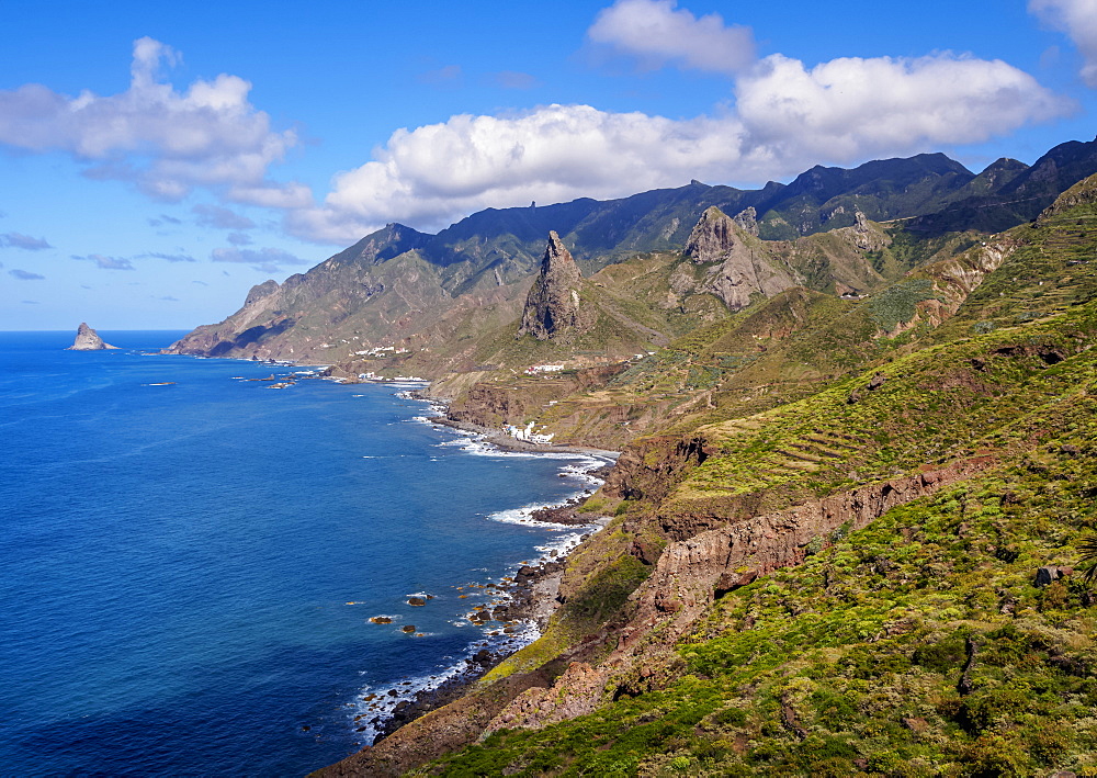 Landscape of the coast near Taganana, Anaga Rural Park, Tenerife Island, Canary Islands, Spain, Atlantic, Europe