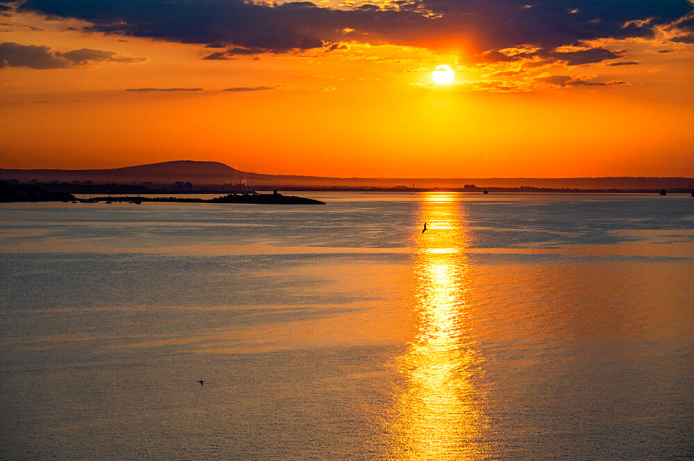 Sunrise over Palma, Mallorca, Balearic Islands, Spain, Mediterranean, Europe