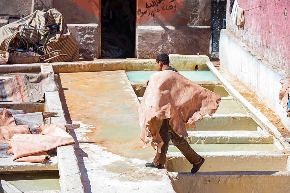 Marrakech Tanneries, Marrakesh, Morocco, North Africa, Africa