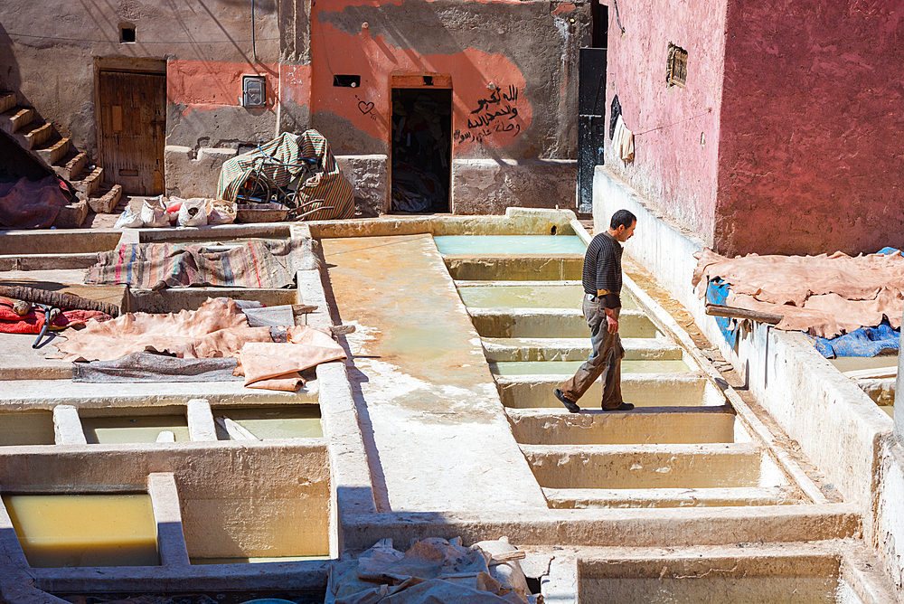 Marrakech Tanneries, Marrakesh, Morocco, North Africa, Africa