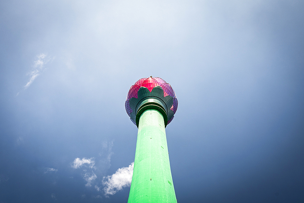 January 2025, Colombo, Sri Lanka. View of Lotus Tower from underneath