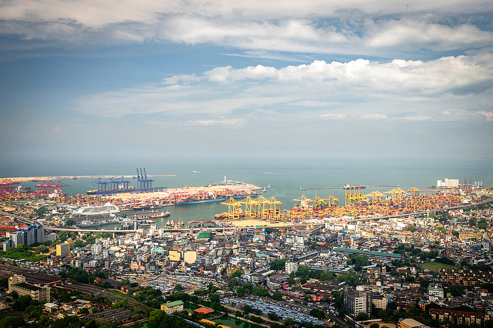 January 2025, Colombo, Sri Lanka. Views over Colombo from the Lotus Tower