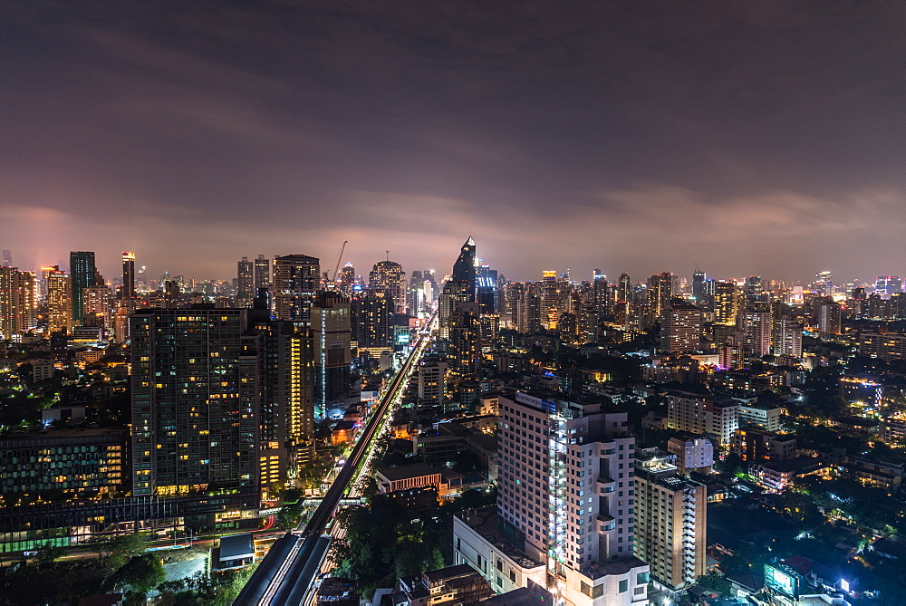 Bangkok at night, Bangkok, Thailand, Southeast Asia, Asia