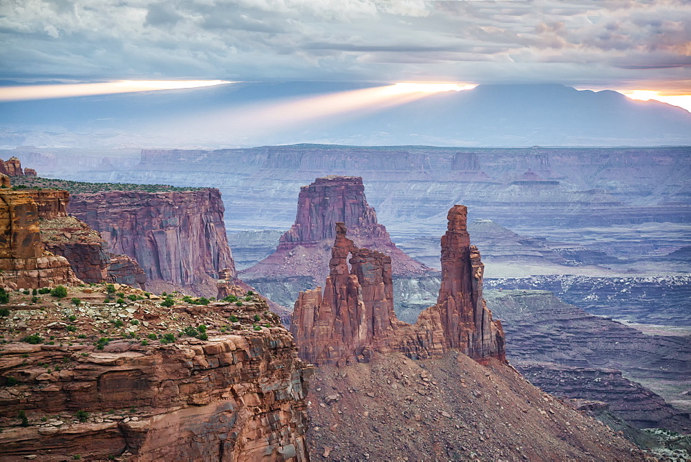 Cloudy sunrise in Canyonlands National Park, Moab, Utah, United States of America, North America