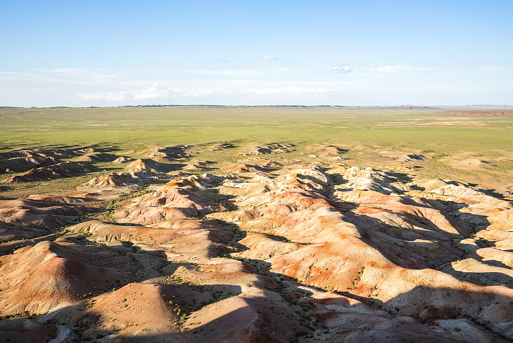 White Stupa sedimentary rock formations, Ulziit, Middle Gobi province, Mongolia, Central Asia, Asia