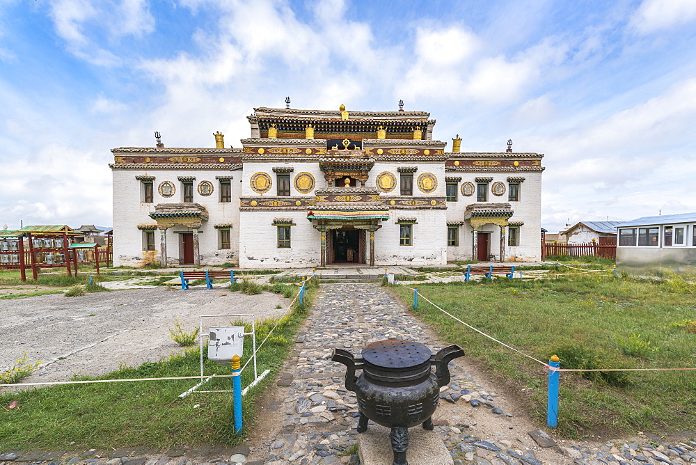 Main temple in Erdene Zuu Buddhist Monastery, Harhorin, South Hangay province, Mongolia, Central Asia, Asia