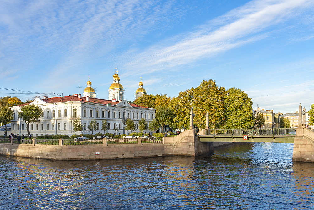 St. Nicholas Naval Cathedral in St. Petersburg, Russia, Europe