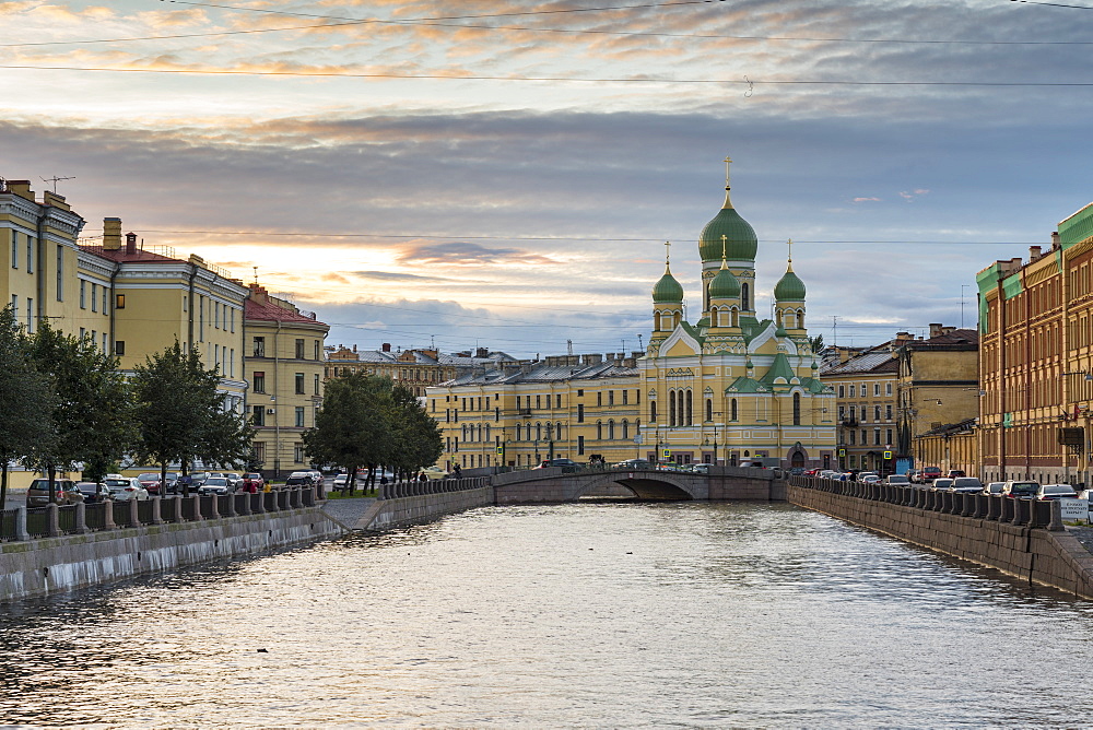 Cityscape with Church of St. Isidore in St. Petersburg, Russia, Europe