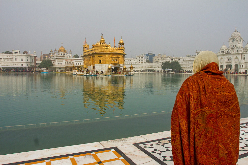 Sikh devotee of the Golden Temple, Amritsar, the Punjab, India, Asia