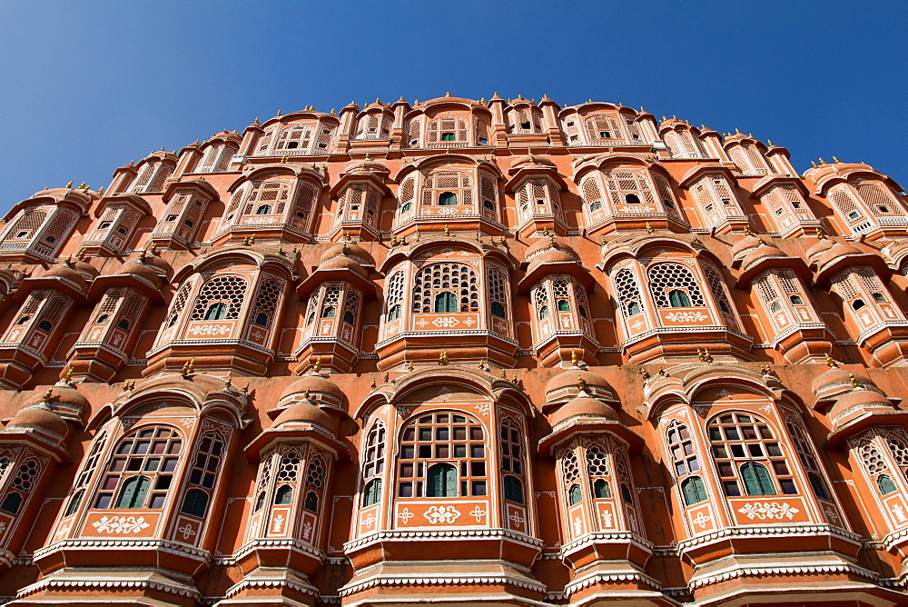 The Hawa Mahal (Palace of the Winds) in central Jaipur, Rajasthan, India, Asia