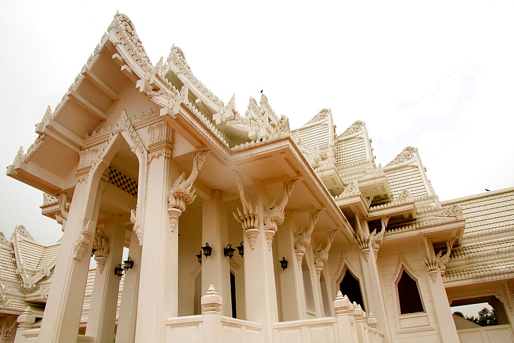 An ornate Buddhist temple in the grounds of Buddha's birth place, Lumbini, Nepal, Asia