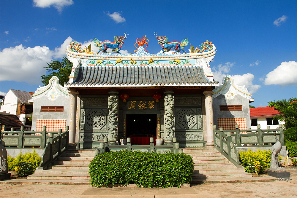 Chinese Buddhist temple, Vientiane, Laos, Indochina, Southeast Asia, Asia