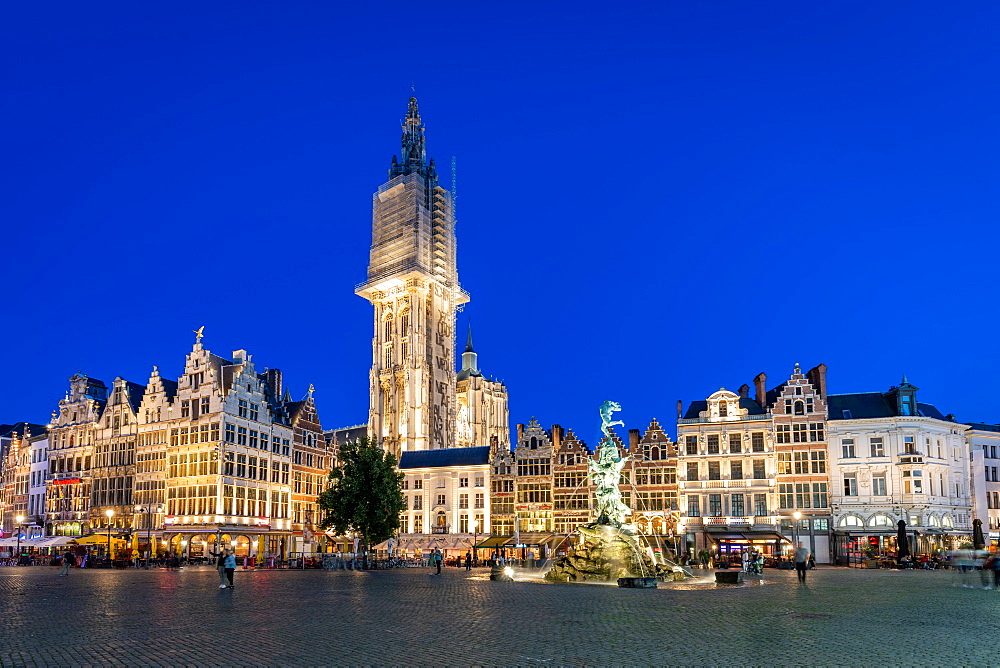 The Grote Markt in the historic centre, Antwerp, Belgium, Europe