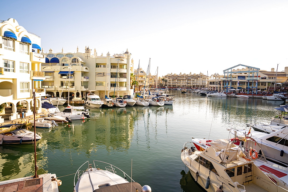 Boats at Benalmadena's Puerto Marina between the Costa Del Sol beach resorts of Benalmadena and Torremolinos, Andalusia, Spain, Europe