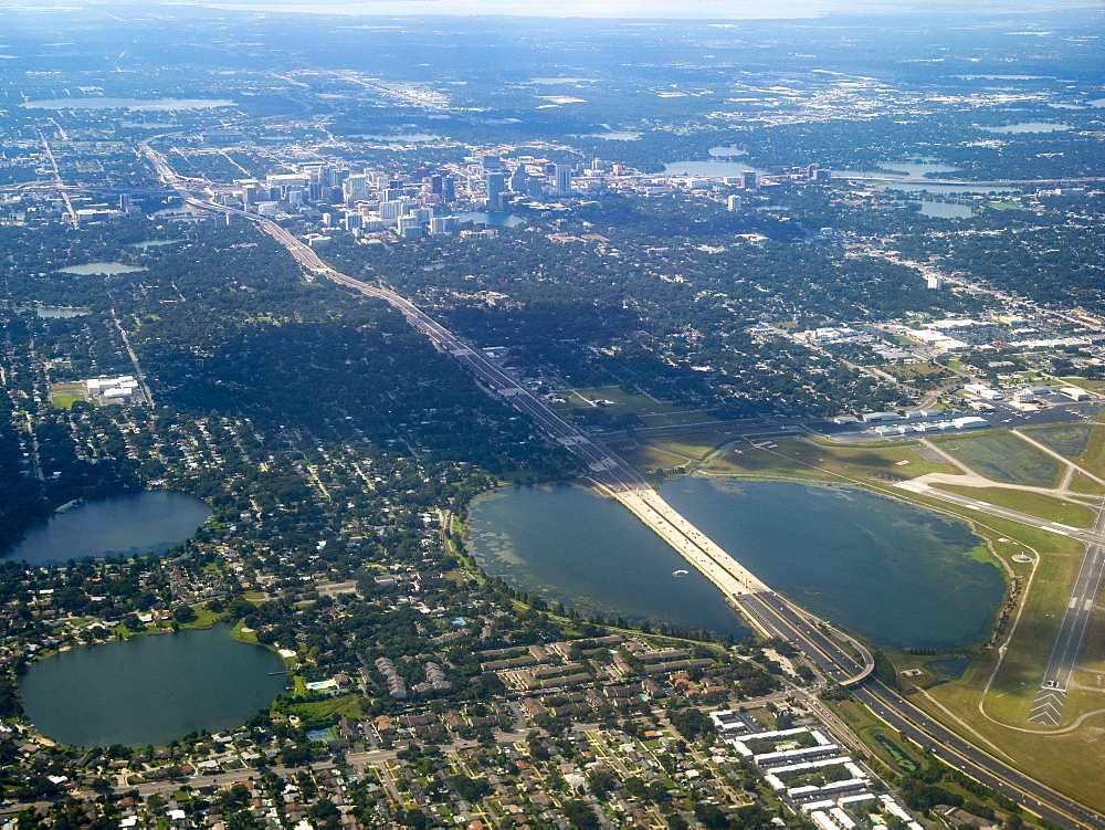 Aerial cityscape of Orlando, USA, North America