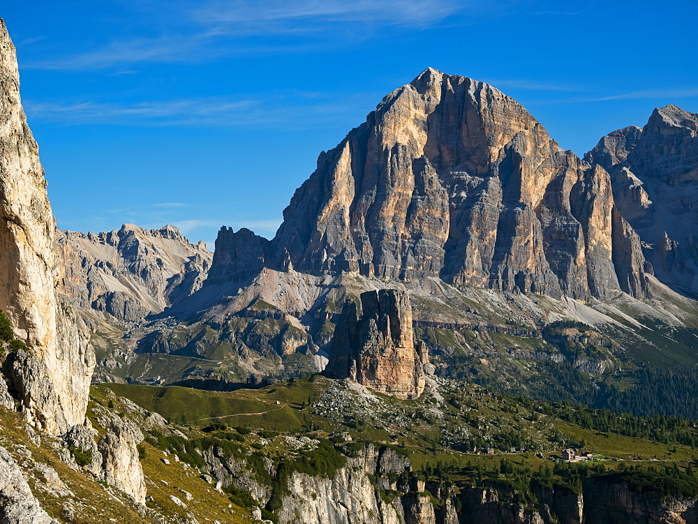 Giau Pass, Cinque Torri and Tofana, Dolomites, Veneto, Italy, Europe