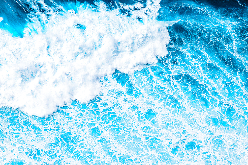 abstract aerial view background of blue waves