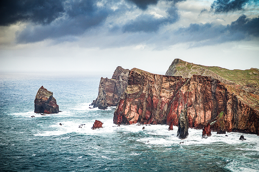 dramatic coastline with rocks of Madeira, Portugal