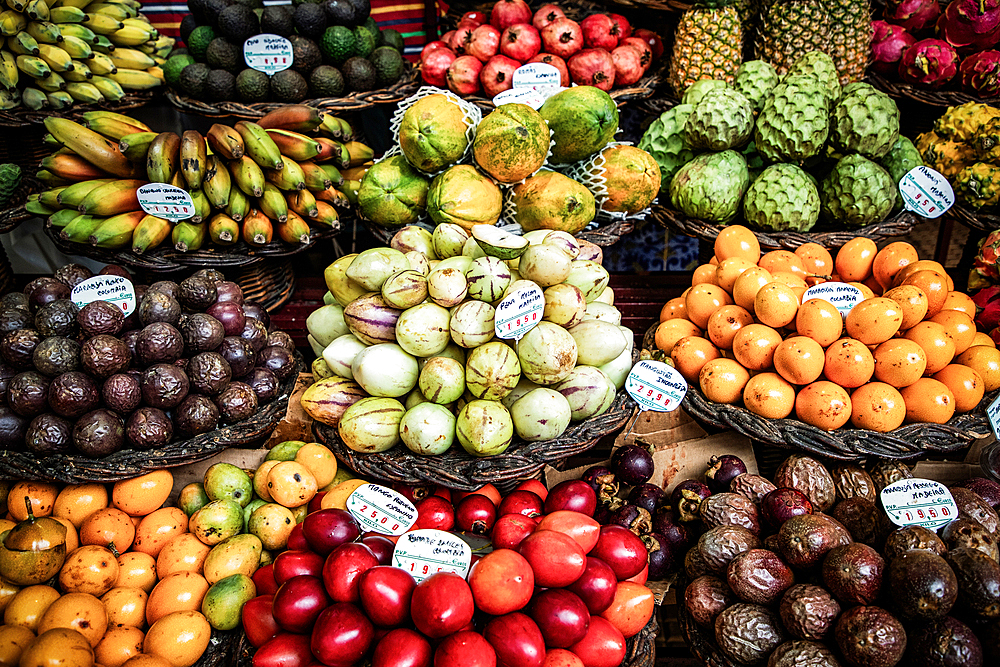 exotic fruits and a lively atmosphere at a vibrant tropical fruit market