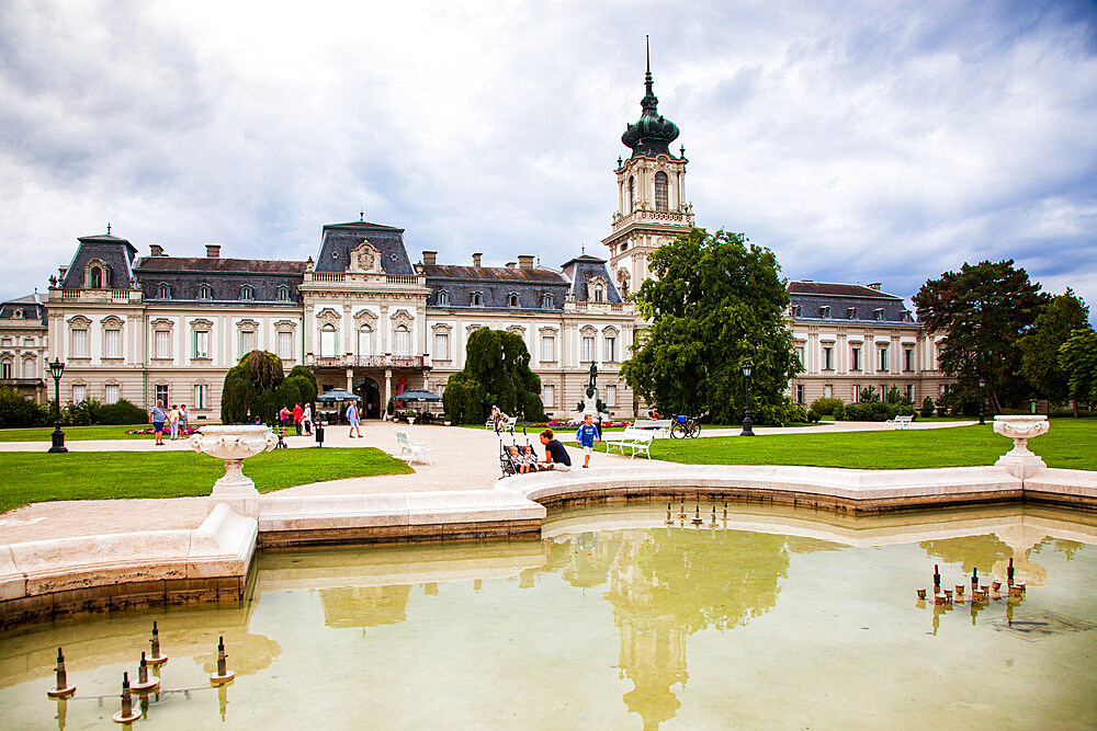 The Festetics Palace, a Baroque palace located in the town of Keszthely, Zala, Hungary, Europe