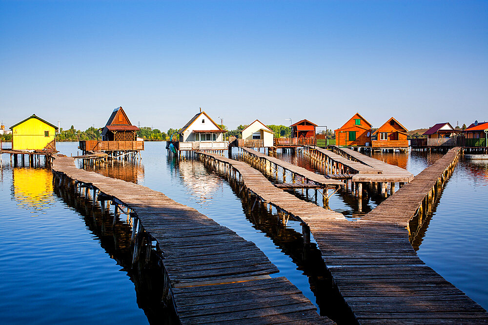 Bokod Floating Village, Oroszlany, Hungary, Europe