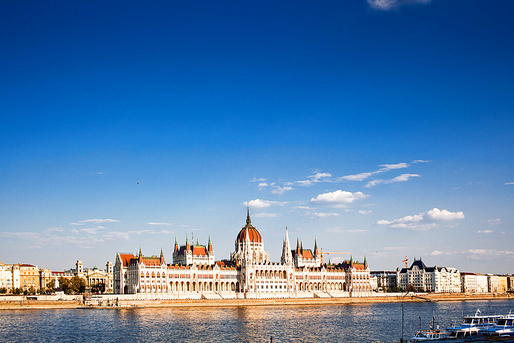 The Hungarian Parliament Building on the banks of the River Danube in Pest, UNESCO World Heritage Site, Budapest, Hungary, Europe