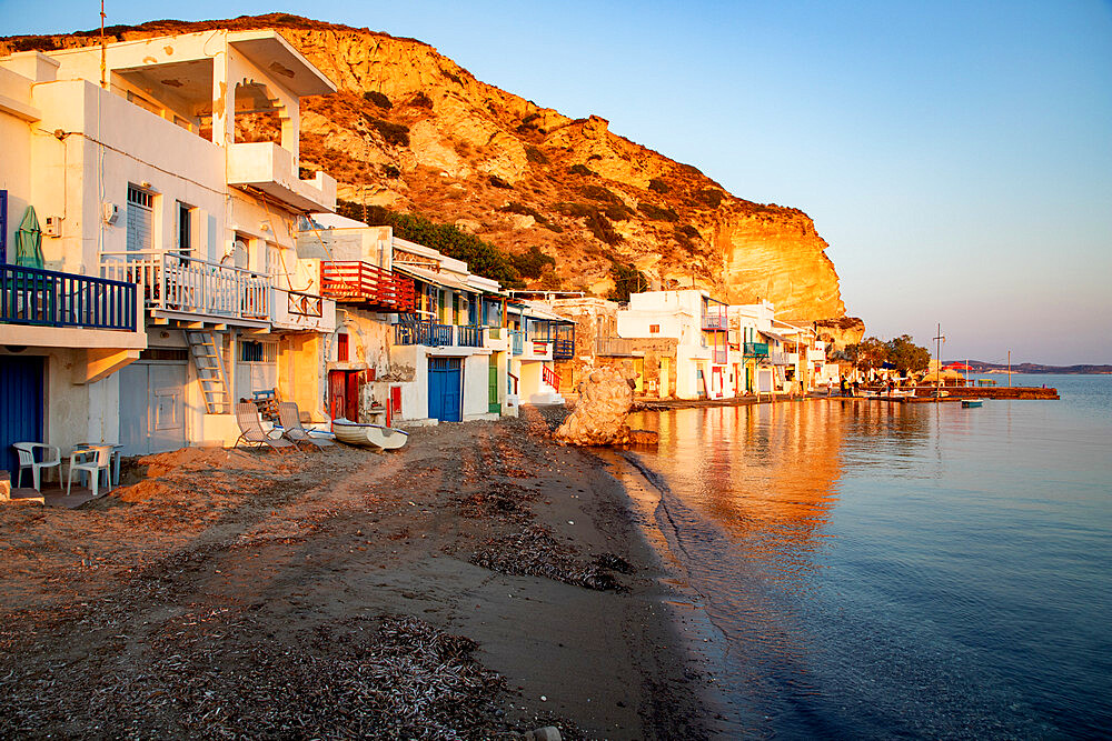 Picturesque colorful village of Klima, Milos island, Cyclades, Greek Islands, Greece, Europe