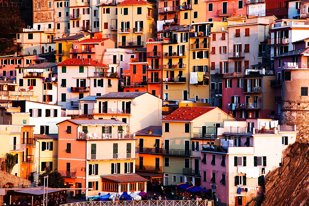 Houses in Manarola, Cinque Terre National Park, UNESCO World Heritage Site, Liguria, Italy, Europe