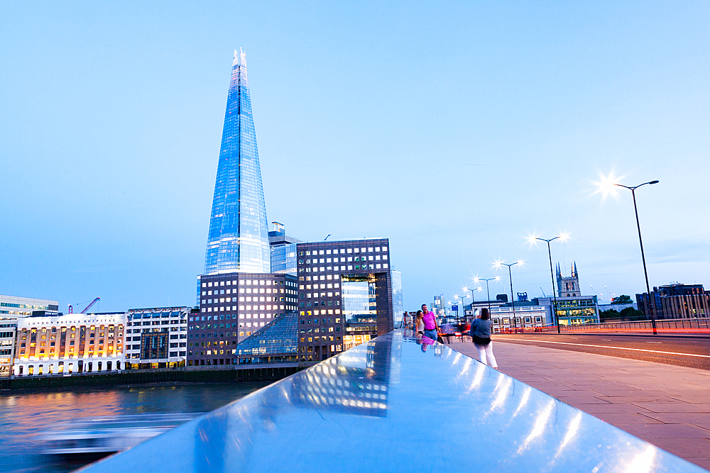 The Shard at night, London, England, United Kingdom, Europe