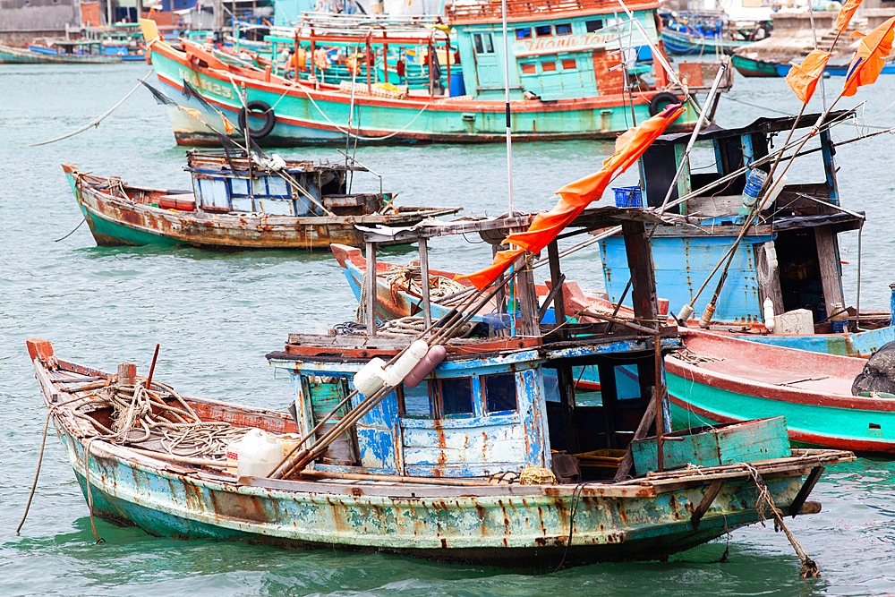 Fishing boats, Nam Du Islands, Kien Giang, Vietnam, Indochina, Southeast Asia, Asia