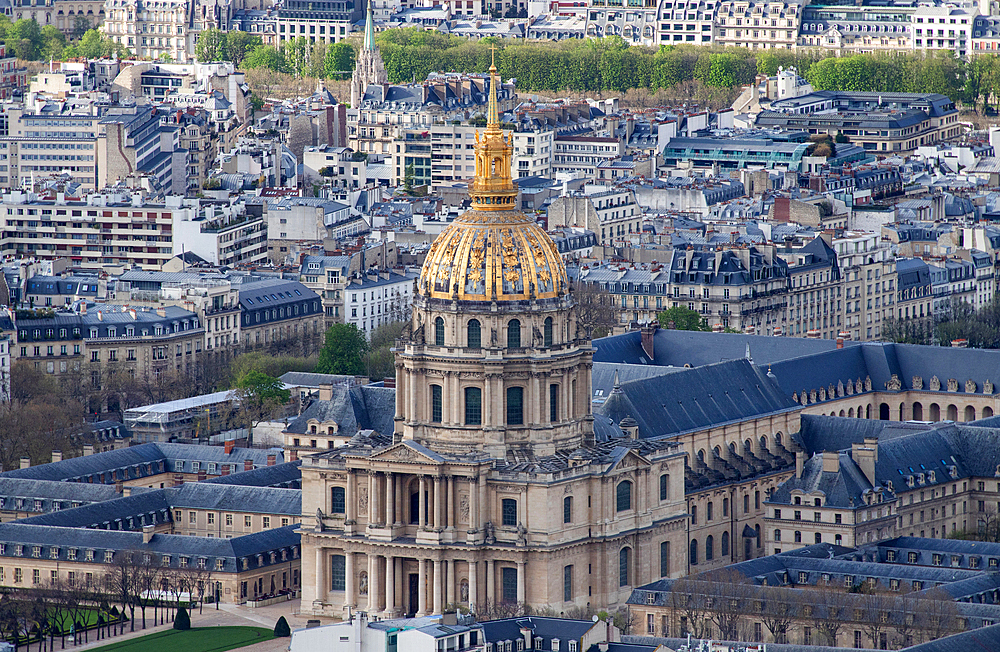 earial view over Paris, France