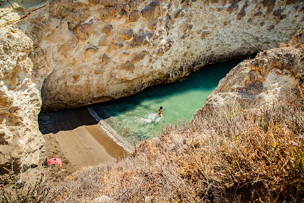 cave of Papafragas Milos, Cyclades Greece