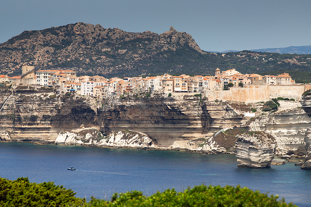 Famous Bonifacio cliffs and scenic ocean landscapes, Island of Corsica, France