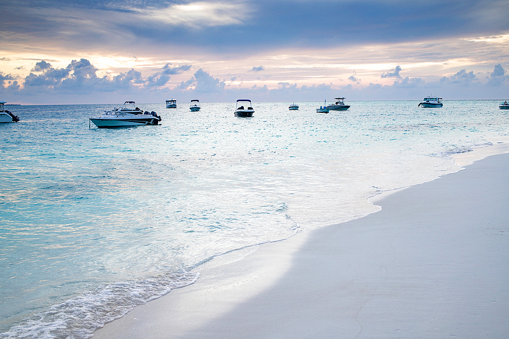 amazing sunset on the sea tropical beach