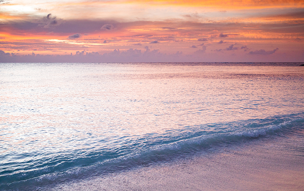 amazing sunset on the sea tropical beach