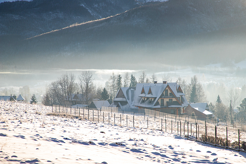 zakopane and the high Tatras in winter Poland