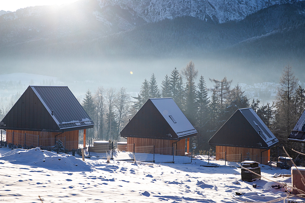 zakopane and the high Tatras in winter Poland