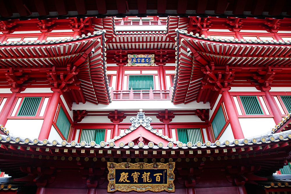 SINGAPORE, SINGAPORE - MARCH 2019:Buddha Tooth relic temple in Singapore