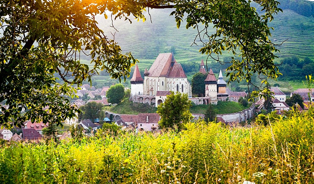 Lutheran fortified church in Biertan (Birthalm), Sibiu County, in the Transylvania region of Romania, Europe