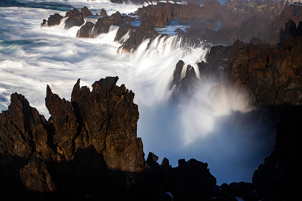 Ocean waves in Porto Moniz, Madeira