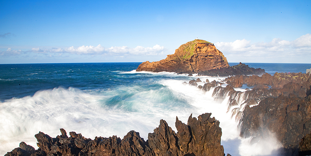 Ocean waves in Porto Moniz, Madeira