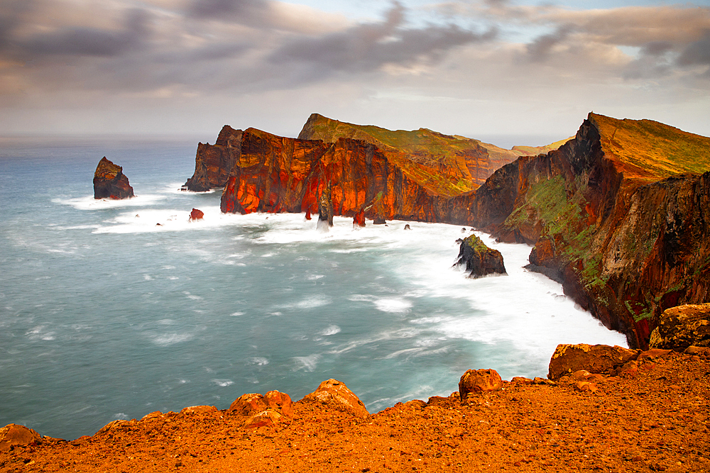 dramatic coastline with rocks of Madeira, Portugal