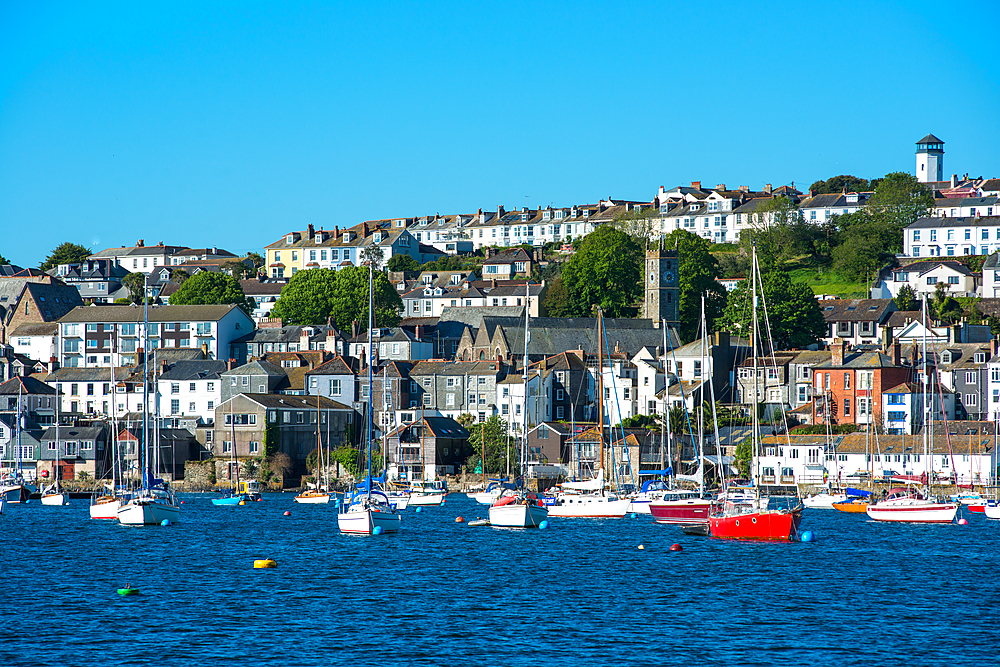 Falmouth seen from the sea, Cornwall, England, United Kingdom, Europe