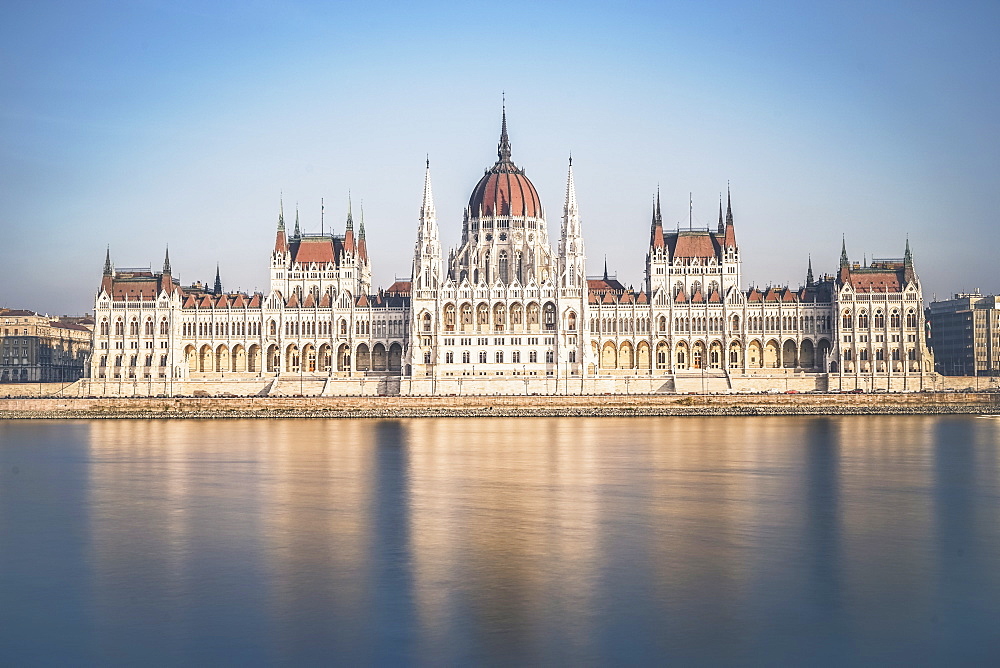 Hungarian Parliament Building across the River Danube, Budapest, Hungary, Europe