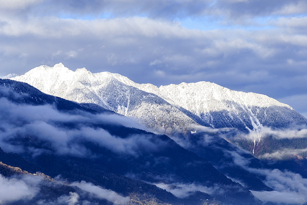 Orobie Alps after a snowfall, Valtellina, Sondrio province, Lombardy, Italy, Europe